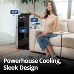 Whynter Portable Air Conditioner 14,000 BTU with Dual Hose Dehumidifier & Cooling Fan for 500 Sq Ft Rooms, Includes AC Unit Window Kit, ARC-14S (9,500 SACC)