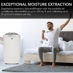 Whynter ARC-110WD 11,000 BTU (5,900 BTU SACC) Portable Air Conditioner with Dehumidifier and Fan for Rooms Up to 350 Sq Ft, Includes and Storage Bag, White