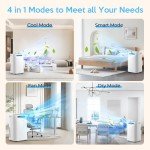 Humhold Portable Air Conditioners 14000Btu with Remote Control, 3-in-1 Free Stand Smart Cooling AC Unit with Dehumidifier, Fan, Cools Room up to 700 sq.ft, Auto Swing,24H Timer, Windows Kit Included