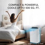 Whynter Air Conditioner 13,500 Portable Heater with Dehumidifier, Cooling Fan & Smart Wi-Fi for 500 Sq Ft Rooms, Includes AC Unit Window Kit, ARC-1050XPH (10,000 BTU SACC), White