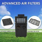 Whynter Portable Air Conditioner 12,000 BTU with Dual Hose Dehumidifier & Cooling Fan for 400 Sq Ft Rooms, Includes AC Unit Window Kit Elite ARC-122DS (7,000 SACC), Silver