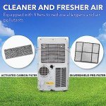 Whynter Portable Air Conditioner 14,000 BTU with Dual Hose Dehumidifier & Cooling Fan for 500 Sq. Ft. Rooms, Includes AC Unit Window Kit, ARC-148MS (10,300 BTU SACC), White