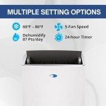 Whynter Inverter Portable Air Conditioner 14,000 BTU with Dual Hose, Dehumidifier, Cooling Fan & Smart Wi-Fi for 600 Sq Ft Rooms, NEX ARC-1230WN (12,000 SACC), White