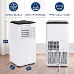 SereneLife 8000 BTU Portable Air Conditioner - 3-in-1 Compact Standing Air Conditioner for Room Up to 300 Sq. Ft. - Floor AC Unit with Remote Control - Universal Casters, Window Mount Kit