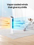 Dreo Evaporative Air Cooler, 40” Cooling Fans that Blow Cold Air, 80° Oscillating, Removable Water Tank, Ice Packs, Remote Control, 4 Speeds, 7H Timer, Swamp Cooler for Bedroom, White