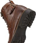 Vostey Men's Brown Casual Combat Ankle Boots