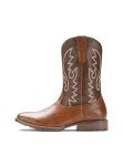 Men's Wide Square Toe Retro Cowboy Boots