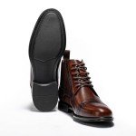 Men’s Chelsea Leather Slip-On Dress Boots