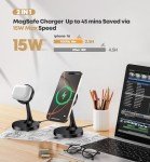 15W Magnetic Wireless Charger Stand for iPhone