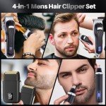 Men's Hair Clippers & Grooming Set - Cordless