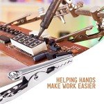 LED Magnifying Glass Soldering Station with Clips