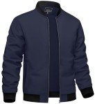 TACVASEN Lightweight Men's Navy Blue Bomber Jacket