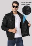 Men's Black Military Bomber Jacket for Winter