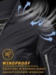 TACVASEN Men's Lightweight Black Bomber Jacket