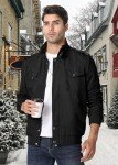 Men's Black Military Bomber Jacket for Winter