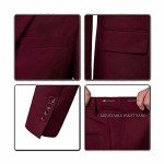 Burgundy 3-Piece Slim Fit Men’s Suit Set