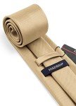 HISDERN Solid Color Tie and Pocket Square Set