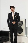 HISDERN Solid Color Tie and Pocket Square Set
