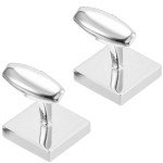 Jonwo Square Mother of Pearl Cufflinks & Tie Clip