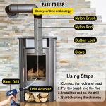 VEVOR 26FT Chimney Sweep Tool Kit with Brush