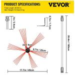 VEVOR 26FT Chimney Sweep Tool Kit with Brush