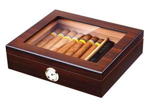 Bald Eagle Cedar Cigar Humidor with Glass Top