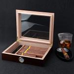 Bald Eagle Cedar Cigar Humidor with Glass Top
