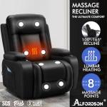 Alfordson Heated Massage Recliner Chair in Black