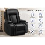 Alfordson Heated Massage Recliner Chair in Black