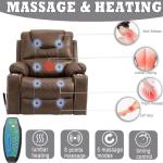 Large Power Lift Recliner Chair with Massage & Heat