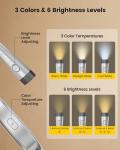 Glocusent 3-Color Rechargeable Book Light with Case