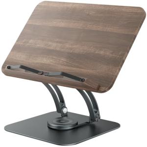 Adjustable 360° Book Stand with Page Clips