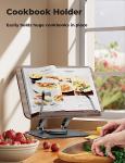 Adjustable 360° Book Stand with Page Clips