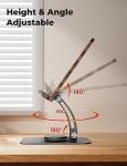 Adjustable 360° Book Stand with Page Clips