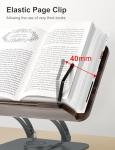 Adjustable 360° Book Stand with Page Clips