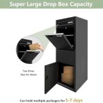 Large Waterproof Outdoor Mailbox in Woodgrain Finish