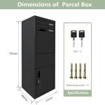 Large Waterproof Outdoor Mailbox in Woodgrain Finish