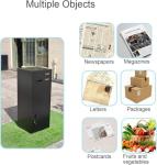 Large Waterproof Outdoor Mailbox in Woodgrain Finish