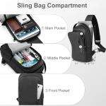 Lightweight Water-Resistant Sling Bag with USB Port
