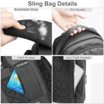 Lightweight Water-Resistant Sling Bag with USB Port