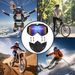 PLOOTA Anti-Fog Motorcycle Face Mask Goggles