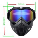 PLOOTA Anti-Fog Motorcycle Face Mask Goggles