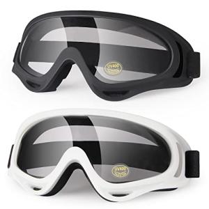 LMAVAG UV400 Motorcycle and ATV Goggles - 2 Pack