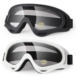 LMAVAG UV400 Motorcycle and ATV Goggles - 2 Pack