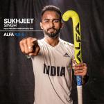 Alfa AX5 Fluro Yellow Hockey Stick with Bag