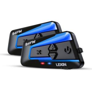 LEXIN B4FM Motorcycle Bluetooth Intercom Headset - 2 Pack
