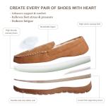 Men's Plush Moccasin Slippers with Hard Sole