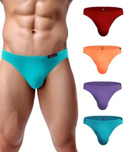 Avidlove Men's Low Rise Bikini Briefs 4-Pack