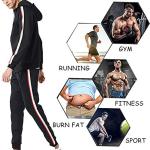 Men's Black Full Zip Athletic Tracksuit
