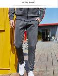 Men's Black Full Zip Athletic Tracksuit